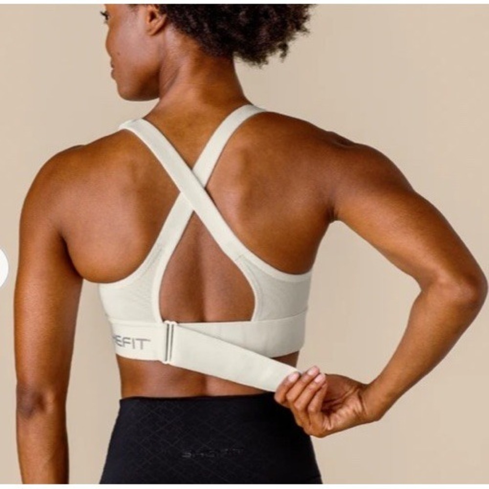Shefit Ultimate High Impact Sports Bra Zip Front Adjustable 3Luxe 3 Luxe White - Picture 3 of 8